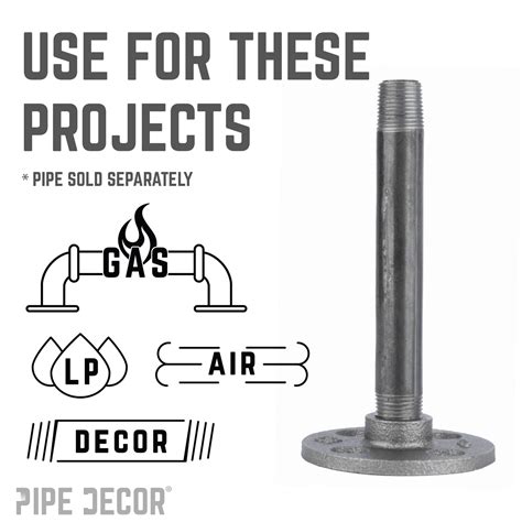 3/4 in. Black Floor Flange — PIPE DECOR