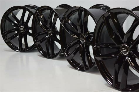 20” Audi A6 S6 S4 A4 FACTORY OEM WHEELS RIMS Black – Factory Wheel Republic