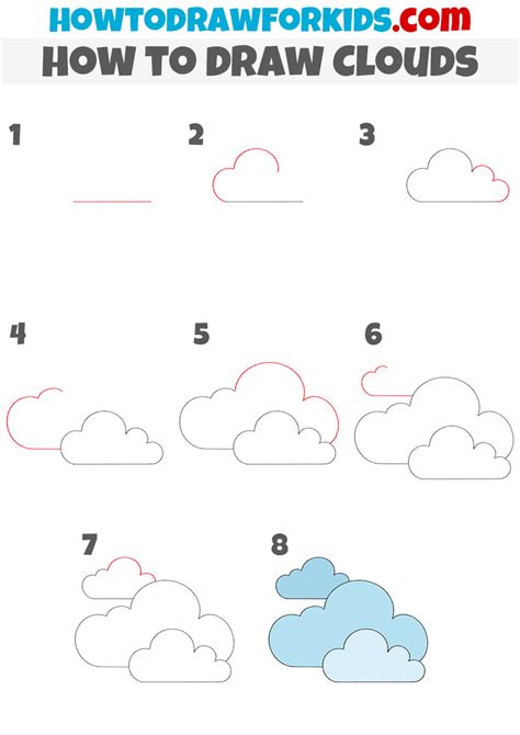 How to Draw Clouds - Easy Drawing Tutorial For Kids