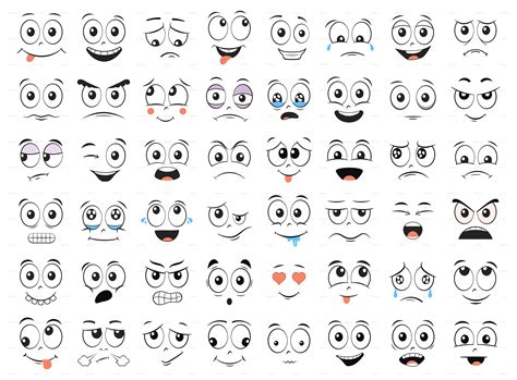 Cartoon Faces Set, Vectors | GraphicRiver