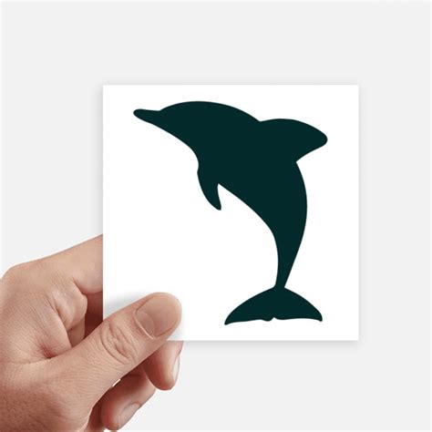 Blue Ocean Docile Cute Dolphin Sticker Square Waterproof Stickers ...