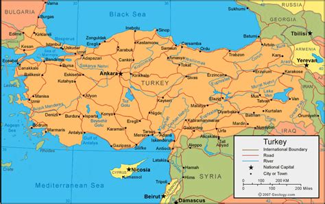 Turkey Map and Satellite Image