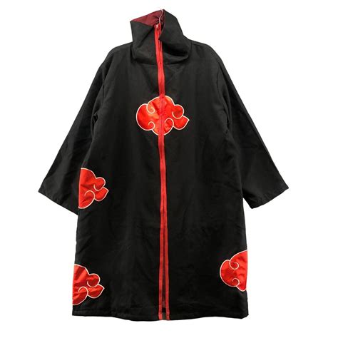 Naruto Akatsuki Cosplay Costume Cloak Robe Adult Size… - Gem