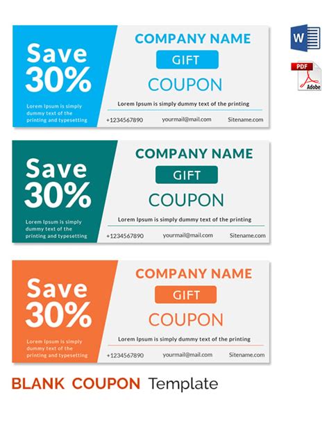 Blank Coupon Template For Word - Professionally Designed Templates