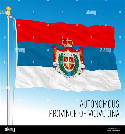 Vojvodina official regional flag, Serbia, vector illustration Stock ...