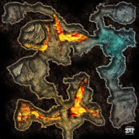 Red Dragon Lair Battlemap [50 x 50] [OC] [FREE] [50 x 50] : r/dndmaps