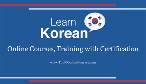 Best Korean Language Online Courses, Training with Certification-2022 ...