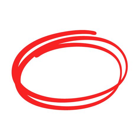 Red hand drawn circle | licensed element