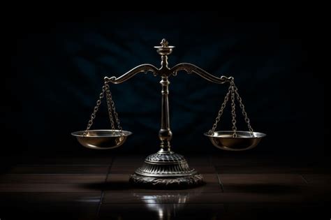 Premium AI Image | Scales of justice on a dark background