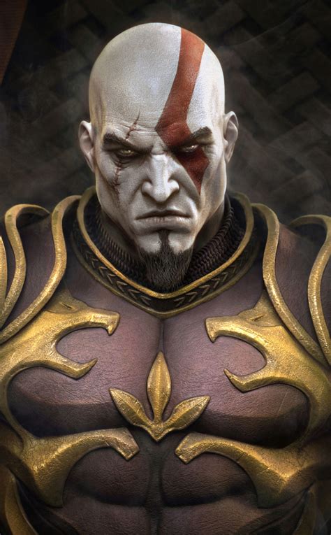 Download wallpaper 950x1534 kratos, throne, god of war, video game ...