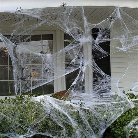 Halloween Stretch Spider Webs Indoor and Outdoor Weird Spider Webs with ...