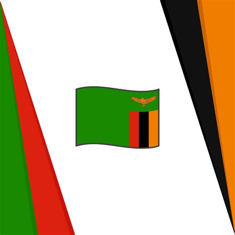 Zambia Flag Abstract Background Design Template. Zambia Independence ...