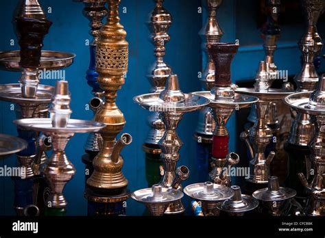 Hubbly Bubbly pipes in a Cairo market in Egypt Stock Photo - Alamy