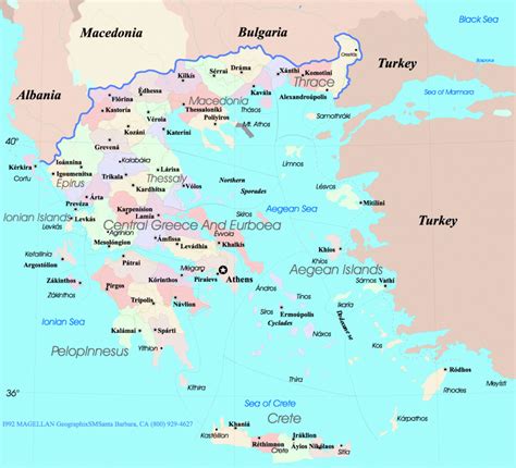 Map of Greece | Physical map of Greece