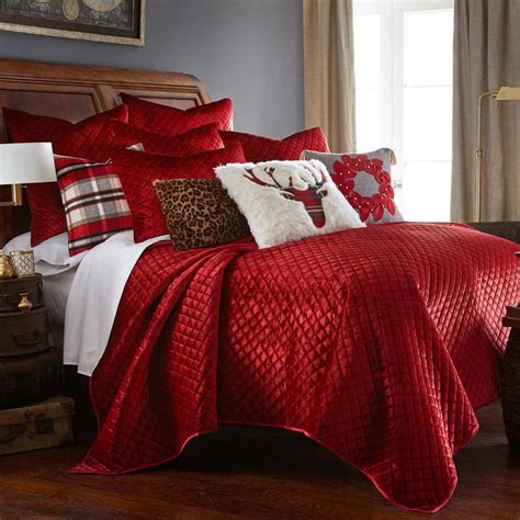 The Red Velvet Reversible King/Cal King Quilt Set by Levtex Home is ...