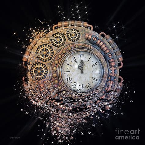 End Of Time - Steampunk Clock V1 Mixed Media by Bilancy Art - Fine Art ...