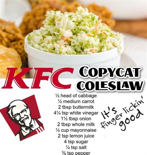 KFC Coleslaw | Kfc coleslaw recipe, Coleslaw recipe, Copycat kfc coleslaw