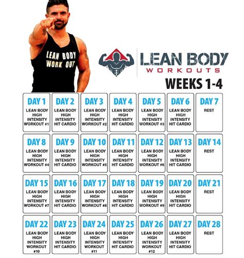 30 Day Workout Plan To Get Lean A Beginner s Guide - Cardio Workout ...