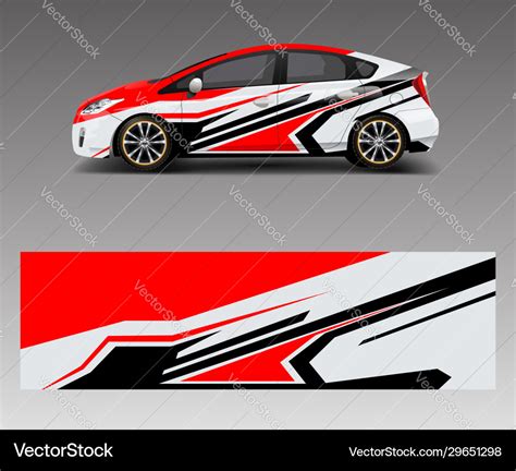 Car decal graphic abstract racing designs Vector Image