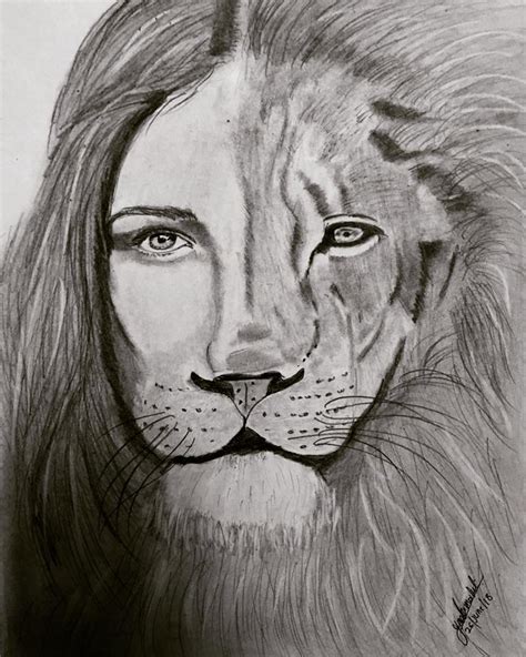 Lion And Lioness: Abstract Drawing By Mohit Yadav, Drawing Fine Art for ...