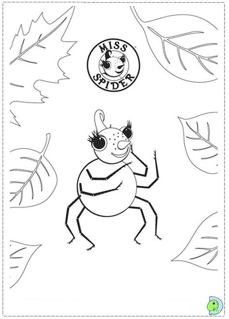 Miss Spider Coloring pages- DinoKids.org