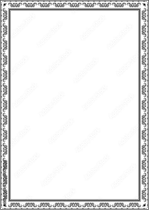 Frame border design template. Black and white decorative vector border ...