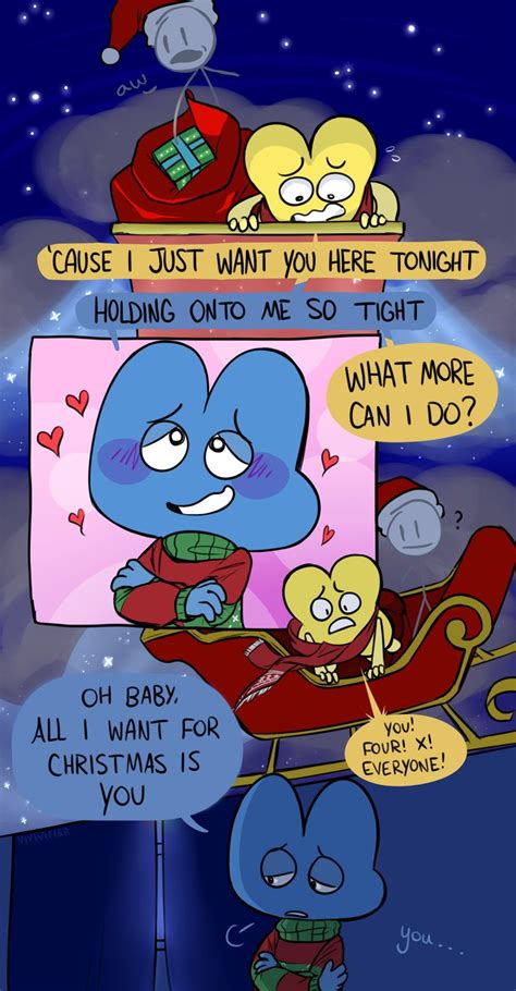 BFB X-mas (Christmas) PAGE 9 | Christmas comics, Four x, Cute drawings