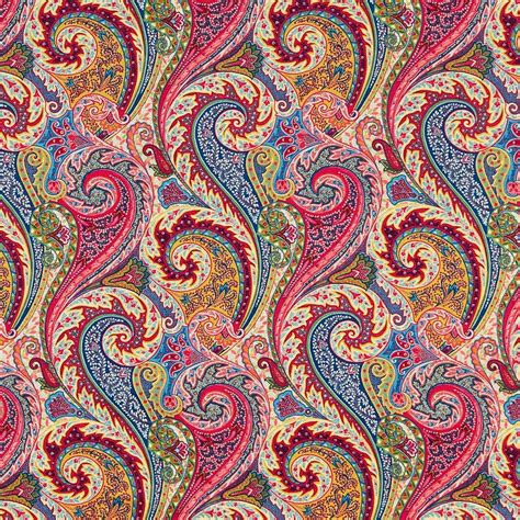 Paisley Linen Fabric Modern Paisley Upholstery Fabric by the | Etsy