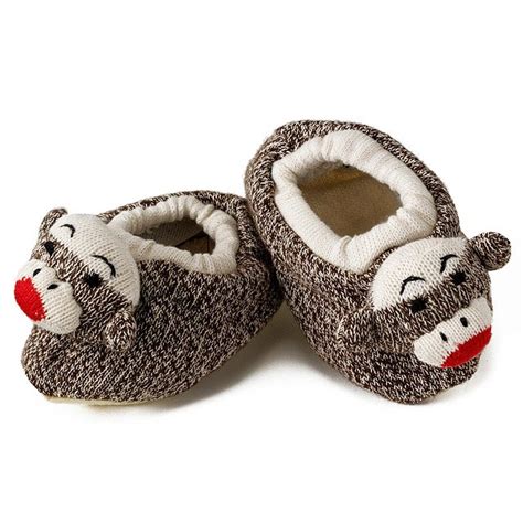 Toddler Sock Monkey Slippers | Sock Monkeys Doll Slipper Pair For ...