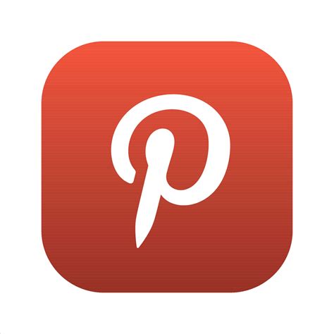 Pinterest Icon, iOS Pinterest Social Media Logo On White Background ...