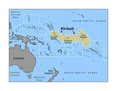 Political map of Kiribati | Kiribati | Oceania | Mapsland | Maps of the ...