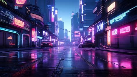 Cyberpunk urban scenery | AI-generated image