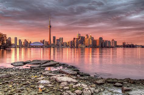 Toronto Skyline At Sunset Photograph by Michael Murphy - Fine Art America