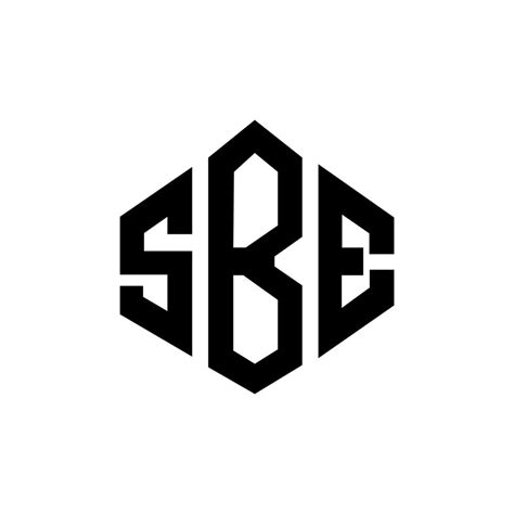 SBE letter logo design with polygon shape. SBE polygon and cube shape ...