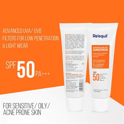 Re'equil Oxybenzone Free Sunscreen Spf 50 Pa, For Personal, Rs 460 ...