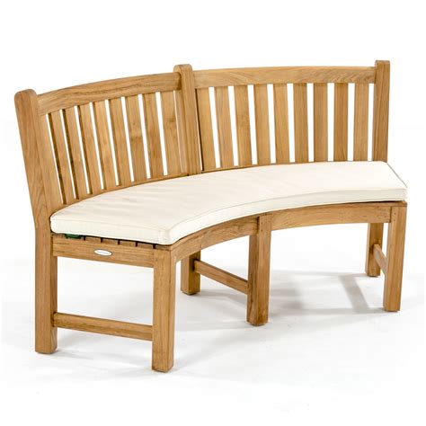 Buckingham Designer Teak Curved Bench - Westminster Teak Outdoor Furniture