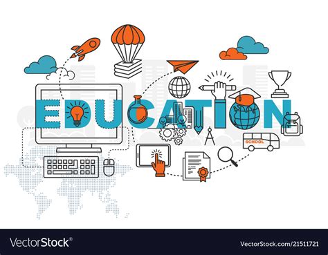 Education banner background design concept Vector Image