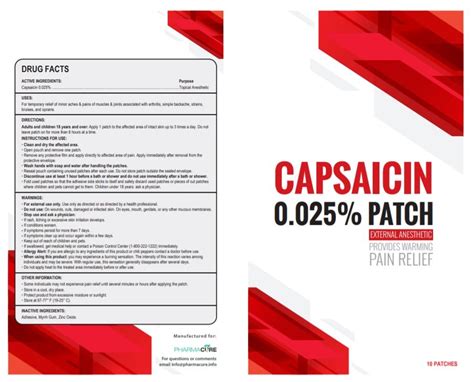 Capsaicin: Package Insert / Prescribing Information