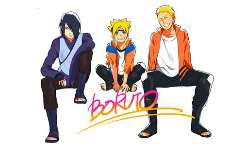 HD Wallpaper of Naruto Heroes: Sasuke, Boruto & Naruto by Yomi178