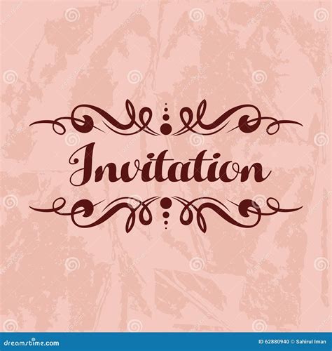 Invitation Vector Template Stock Illustration - Image: 62880940