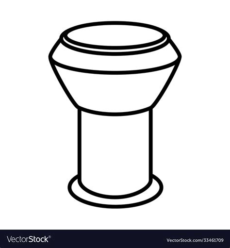 Goblet drum icon line style Royalty Free Vector Image