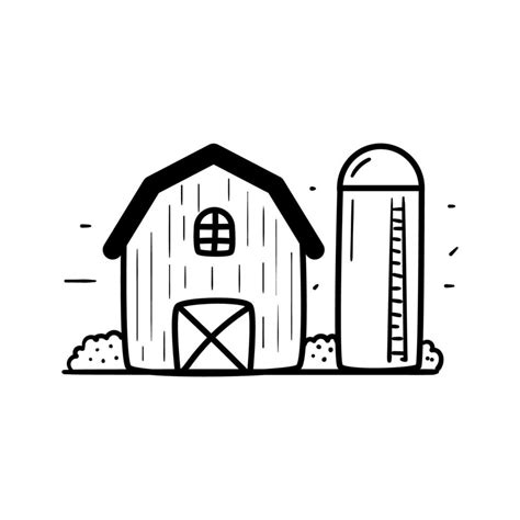 Barn vector illustration in hand-drawn doodle style 20906703 Vector Art ...