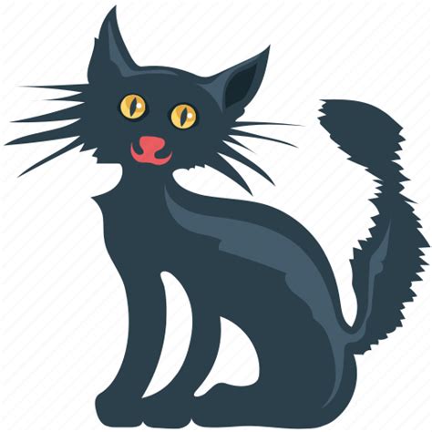 Black cat, black evil cat, cat, dreadful, evil cat, fearful, scary icon