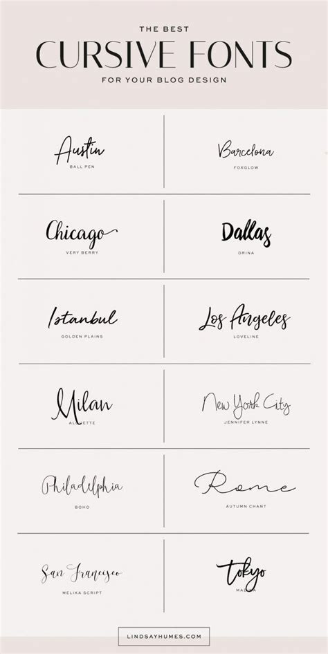 The Best Cursive Fonts for Your Blog Design | Best cursive fonts ...