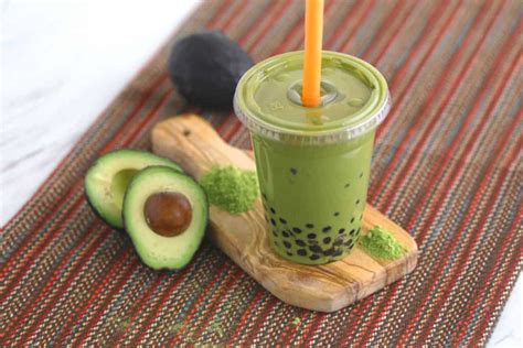 Avocado Matcha Boba Tea | Mind Over Munch