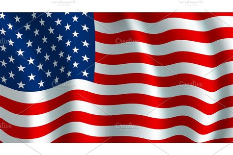 Vector flag of USA. American national symbol | Custom-Designed ...