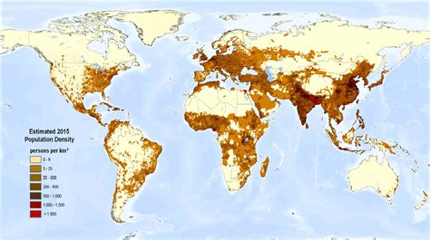 Population Density of the World : r/MapPorn