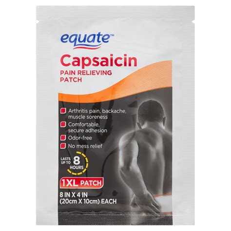 Equate Capsaicin Pain Relieving Patch, XL