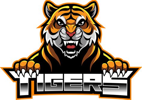 Tiger face esport mascot logo design By Visink | TheHungryJPEG