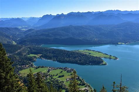 walchensee, lake, herzogstand, mountain, bavaria, nature, mountains ...